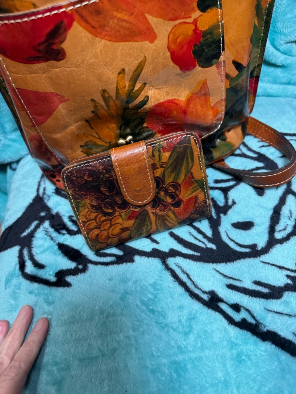 Patricia Nash Brown Floral Leather Wallet